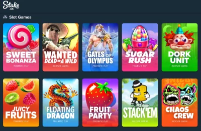 Stake.us slot games